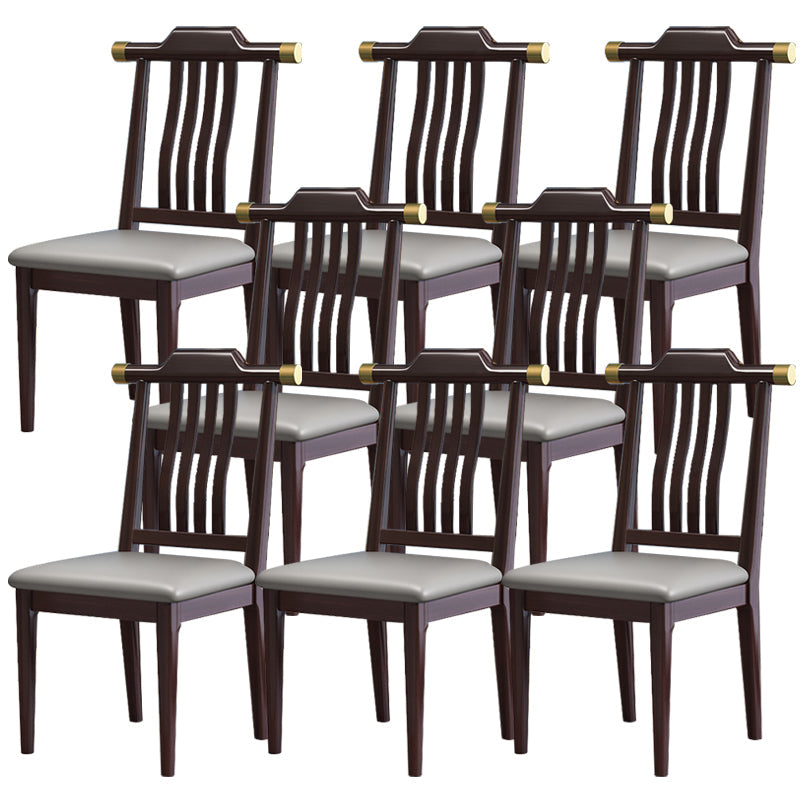 Solide houten eetstoelen moderne stijl armloze eetkamerstoelen voor eetkamer