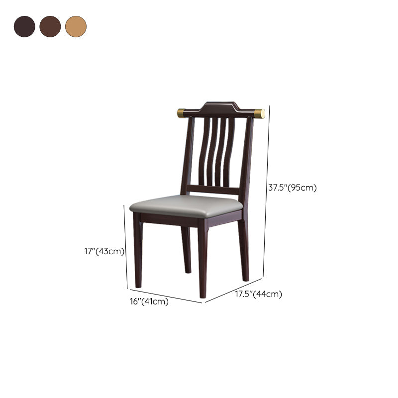 Solide houten eetstoelen moderne stijl armloze eetkamerstoelen voor eetkamer