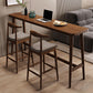 Scandinavian Dining Stools Solid Wood Bar Stools with Footrest