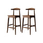 Scandinavian Dining Stools Solid Wood Bar Stools with Footrest