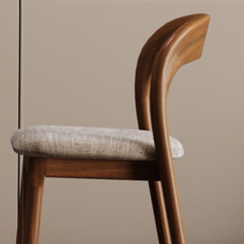 Scandinavian Dining Stools Solid Wood Bar Stools with Footrest