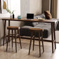 Scandinavian Dining Stools Solid Wood Bar Stools with Footrest