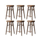 Scandinavian Dining Stools Solid Wood Bar Stools with Footrest