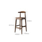 Scandinavian Dining Stools Solid Wood Bar Stools with Footrest