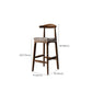 Scandinavian Dining Stools Solid Wood Bar Stools with Footrest
