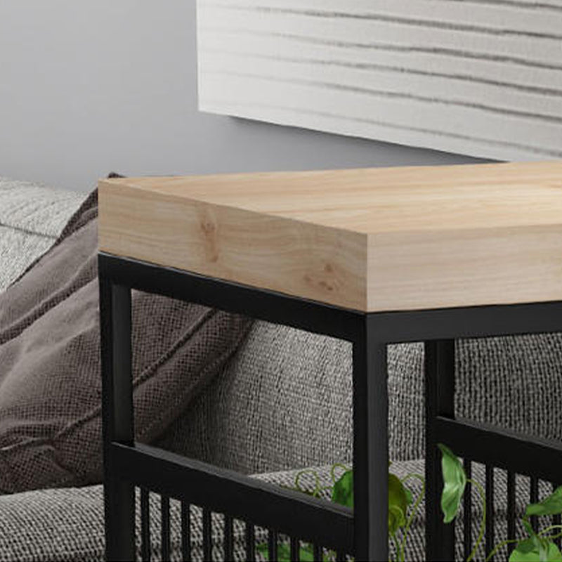 Juego de mesa de Pub con barra de pedestal doble, mesa y taburetes de Bar de madera maciza y hierro, 3 uds.