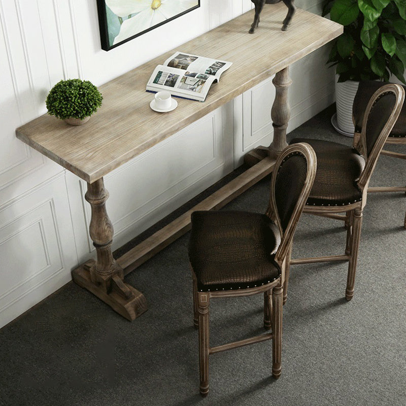 Juego de mesa rectangular para Bar y Pub, mesa y taburetes antiguos de madera maciza, 1/3/4 Uds.