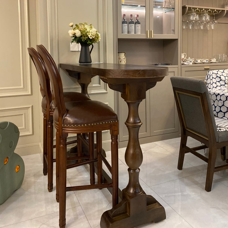 Juego de mesa rectangular para Bar y Pub, mesa y taburetes antiguos de madera maciza, 1/3/4 Uds.
