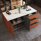 Cuisine de cuisine stationnaire Granite Top Cuisine Kitchen Island avec tiroir
