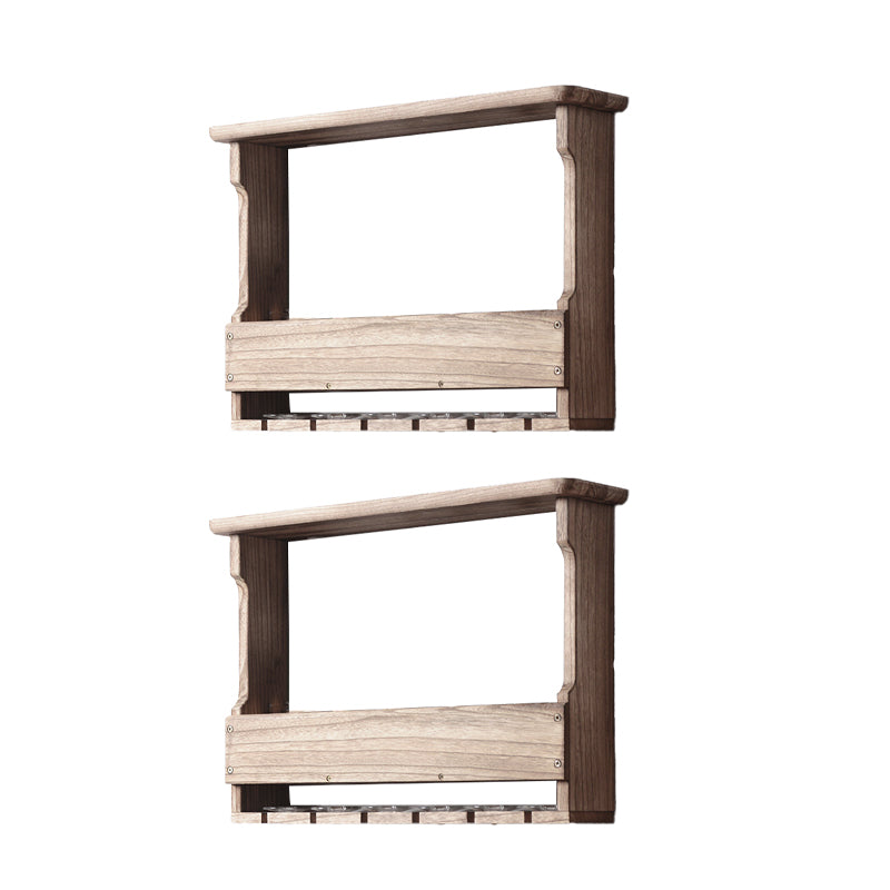 Moderne muur gemonteerd wijnrek houten wijnflessen rek voor thuis