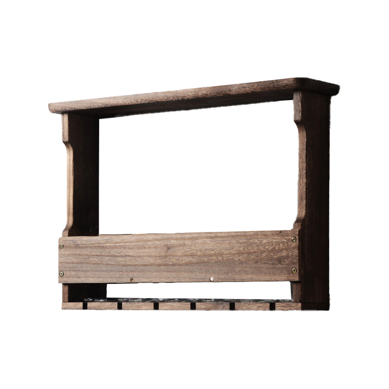 Moderne muur gemonteerd wijnrek houten wijnflessen rek voor thuis