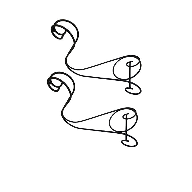 Modern Tabletop Wine Bottle Rack Metal Wine Bottle Rack for Home Black 2 Piece Set Clearhalo 'furn' 'furn_wine_racks' 'Furniture' 'Kitchen & Dining Furniture' 'Wine Racks' 'wine_racks' 7425914