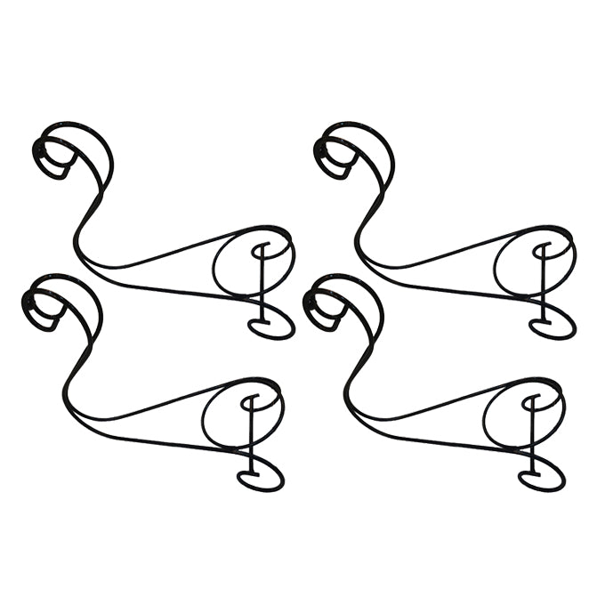 Modern Tabletop Wine Bottle Rack Metal Wine Bottle Rack for Home Black 4 Piece Set Clearhalo 'furn' 'furn_wine_racks' 'Furniture' 'Kitchen & Dining Furniture' 'Wine Racks' 'wine_racks' 7425915