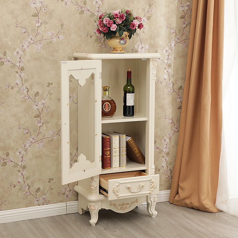 Traditionele display stand glazen deuren massief houten opbergkast voor eetkamer