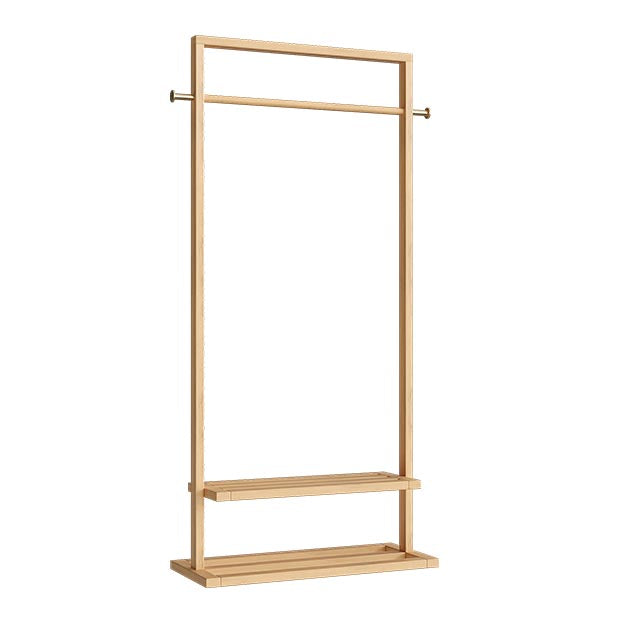 Contemporary Bedroom Armoire Solid Wood Storage Cabinet with Shelves Natural Clearhalo 'Armoires & Wardrobes' 'armoires_wardrobes' 'Bedroom Furniture' 'furn' 'furn_armoires_wardrobes' 'Furniture' 7428124