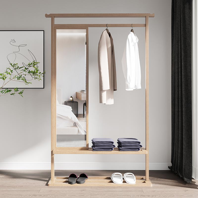 Modern Style Wardrobe Home Wooden Wardrobe Armoire with Mirror