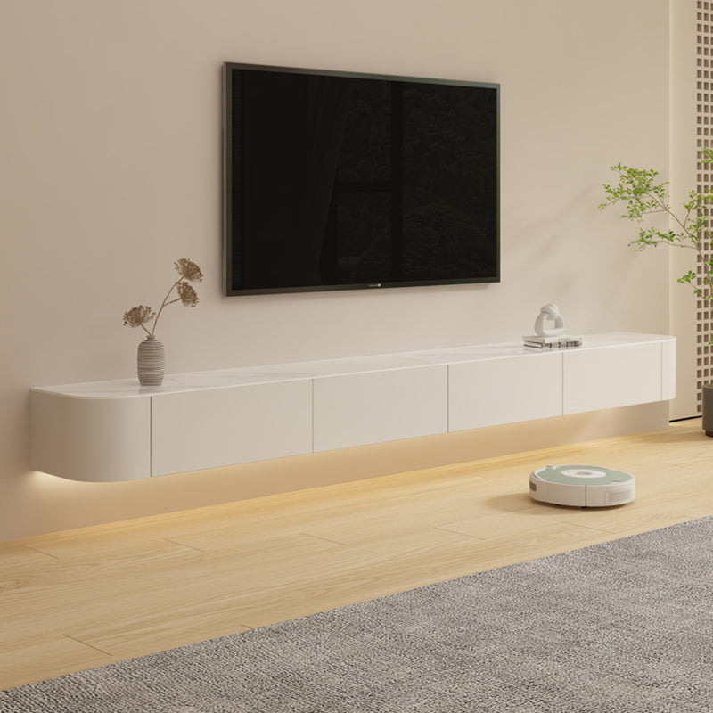 Contemporary Media Console Floating TV Media Console with Drawers 87"L x 12"W x 8"H Wood Clearhalo 'furn' 'furn_tv_stands_entertainment_centers' 'Furniture' 'Living Room Furniture' 'TV Stands & Entertainment Centers' 'TV Stands & Media Storage Furniture' 'tv_stands_entertainment_centers' 7428178