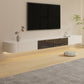 Contemporary Media Console Floating TV Media Console with Drawers 94.5"L x 12"W x 8"H Glass Clearhalo 'furn' 'furn_tv_stands_entertainment_centers' 'Furniture' 'Living Room Furniture' 'TV Stands & Entertainment Centers' 'TV Stands & Media Storage Furniture' 'tv_stands_entertainment_centers' 7428180
