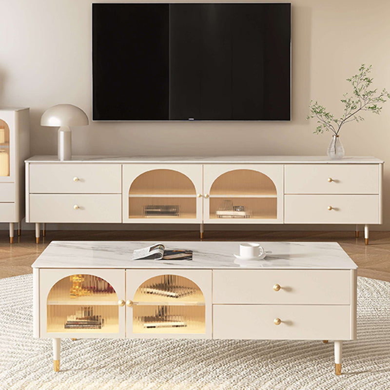 Contemporary Media Console Stone TV Media Console with Drawers Clearhalo 'furn' 'furn_tv_stands_entertainment_centers' 'Furniture' 'Living Room Furniture' 'TV Stands & Entertainment Centers' 'TV Stands & Media Storage Furniture' 'tv_stands_entertainment_centers' 7428217