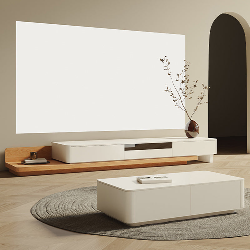 Contemporary Media Console Wooden TV Media Console with 2 Drawers Clearhalo 'furn' 'furn_tv_stands_entertainment_centers' 'Furniture' 'Living Room Furniture' 'TV Stands & Entertainment Centers' 'TV Stands & Media Storage Furniture' 'tv_stands_entertainment_centers' 7428239