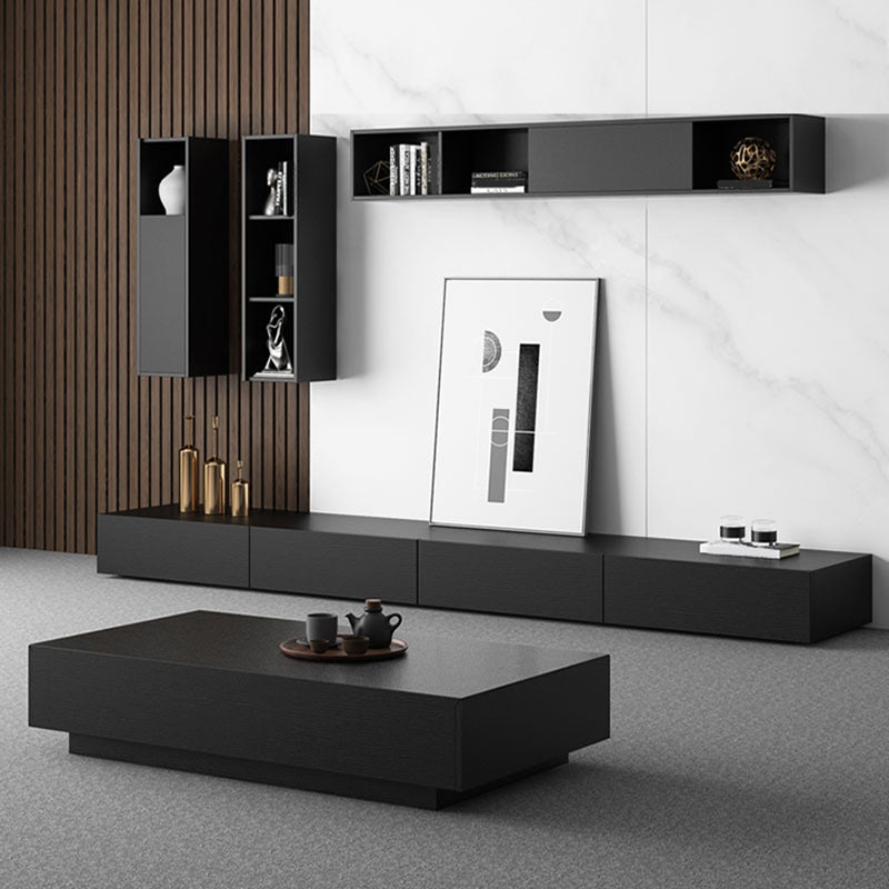 Wooden Media Console Contemporary TV Media Console with Drawers Clearhalo 'furn' 'furn_tv_stands_entertainment_centers' 'Furniture' 'Living Room Furniture' 'TV Stands & Entertainment Centers' 'TV Stands & Media Storage Furniture' 'tv_stands_entertainment_centers' 7428254
