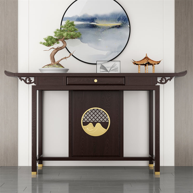 Tavolo console contemporanea a forma di rettangolo tavolo di divano console in legno per hall