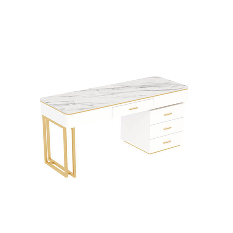 Glam Style Iron Jambes Écriture de bureau Home 29.5 pouces de bureau de haut