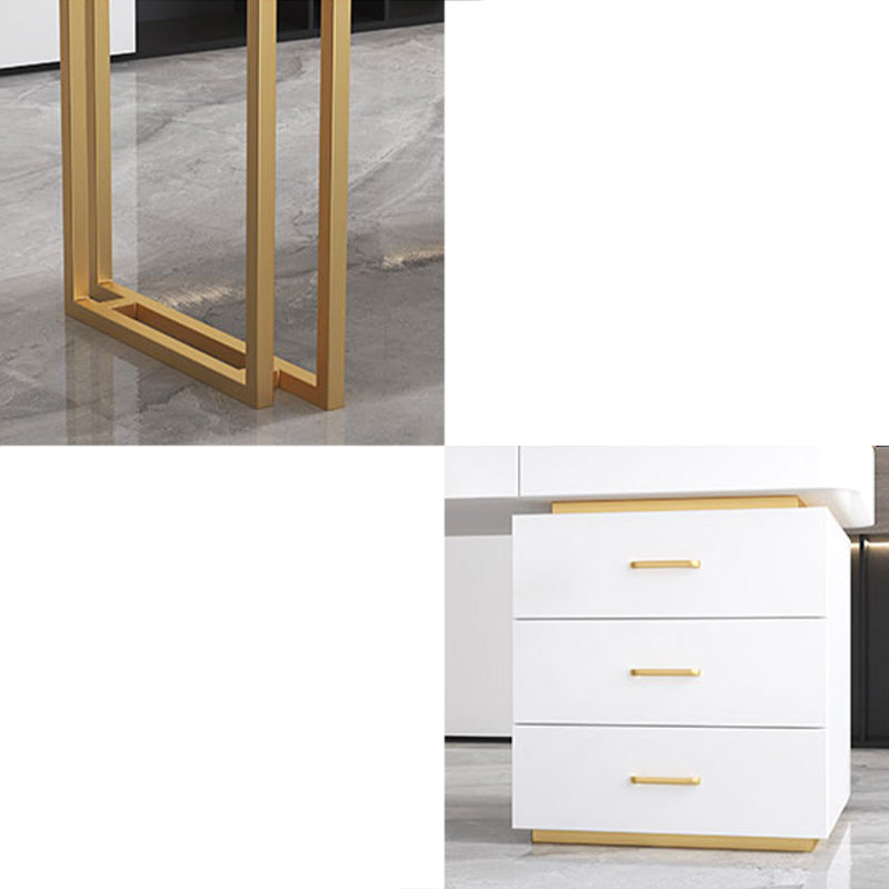 Glam Style Iron Jambes Écriture de bureau Home 29.5 pouces de bureau de haut