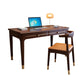 Rectangular 2 Drawers Home Writing Desk 29.5" H Glam Style Computer Desk
