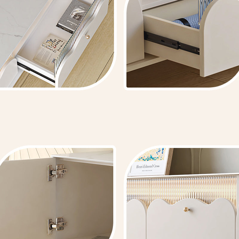 Contemporary Media Console Stone TV Media Console with Doors Clearhalo 'furn' 'furn_tv_stands_entertainment_centers' 'Furniture' 'Living Room Furniture' 'TV Stands & Entertainment Centers' 'TV Stands & Media Storage Furniture' 'tv_stands_entertainment_centers' 7428922