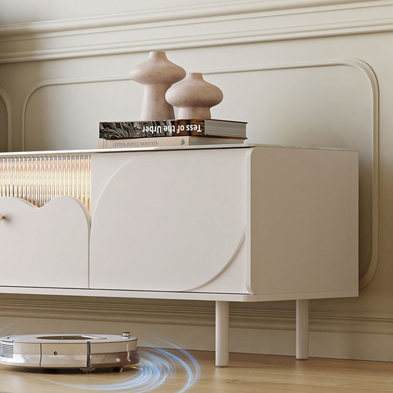 Contemporary Media Console Stone TV Media Console with Doors Clearhalo 'furn' 'furn_tv_stands_entertainment_centers' 'Furniture' 'Living Room Furniture' 'TV Stands & Entertainment Centers' 'TV Stands & Media Storage Furniture' 'tv_stands_entertainment_centers' 7428923