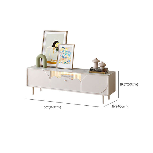 Contemporary Media Console Stone TV Media Console with Doors Clearhalo 'furn' 'furn_tv_stands_entertainment_centers' 'Furniture' 'Living Room Furniture' 'TV Stands & Entertainment Centers' 'TV Stands & Media Storage Furniture' 'tv_stands_entertainment_centers' 7428930