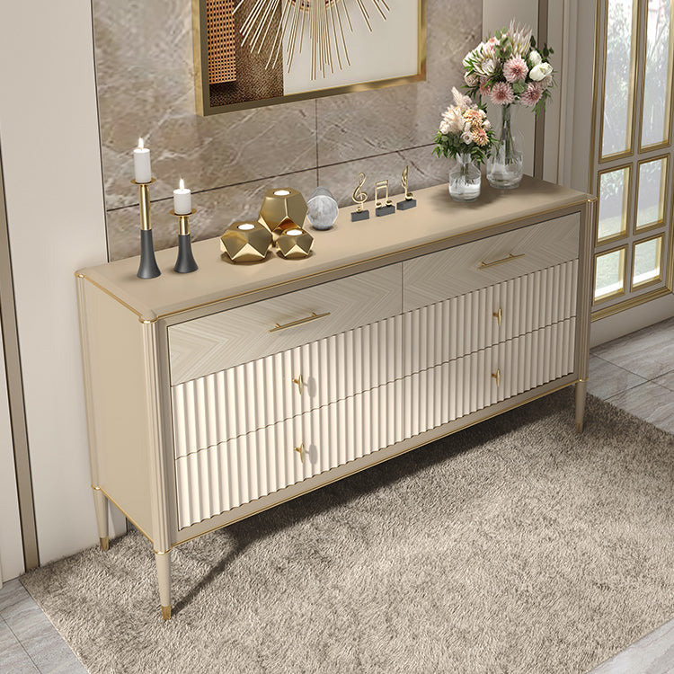 Wooden Storage Chest Dresser Glam Storage Chest with 6 Drawers Clearhalo 'Bedroom Furniture' 'Dressers & Chests' 'dressers_chests' 'furn' 'furn_dressers_chests' 'Furniture' 7428936