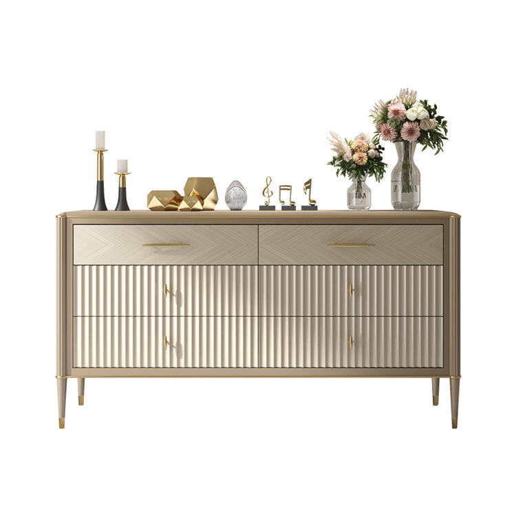 Wooden Storage Chest Dresser Glam Storage Chest with 6 Drawers Clearhalo 'Bedroom Furniture' 'Dressers & Chests' 'dressers_chests' 'furn' 'furn_dressers_chests' 'Furniture' 7428938
