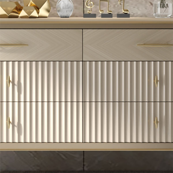Wooden Storage Chest Dresser Glam Storage Chest with 6 Drawers Clearhalo 'Bedroom Furniture' 'Dressers & Chests' 'dressers_chests' 'furn' 'furn_dressers_chests' 'Furniture' 7428941