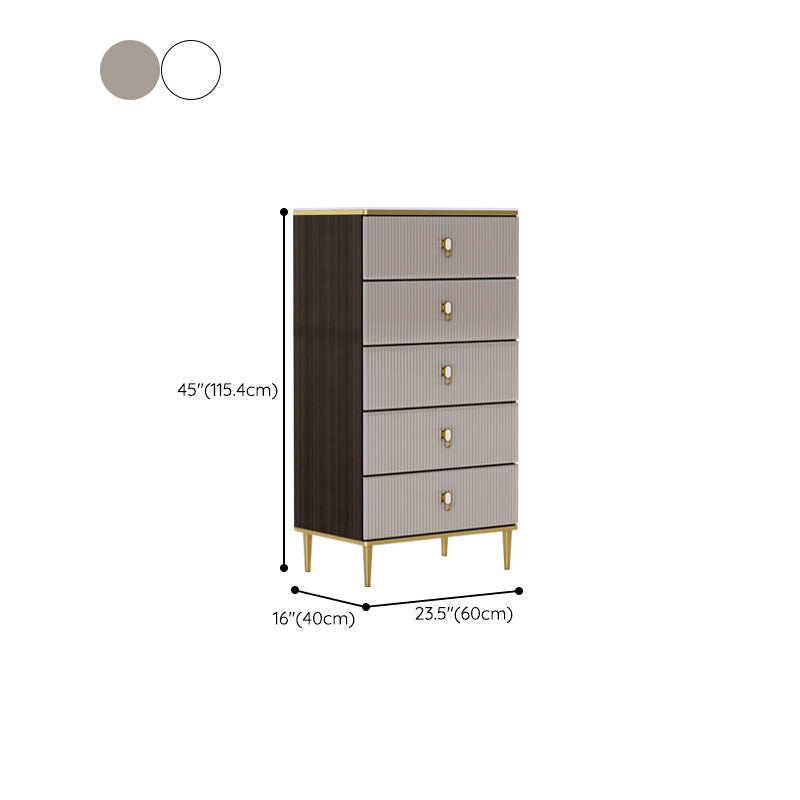 Modern de almacenamiento Cofensador de almacenamiento Cofre de piedra con 5 cajones