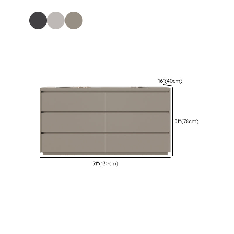 Modern Storage Chest Dresser Wooden Storage Chest with 6 Drawers Clearhalo 'Bedroom Furniture' 'Dressers & Chests' 'dressers_chests' 'furn' 'furn_dressers_chests' 'Furniture' 7429080