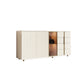 Glam Storage Chest Dresser Wooden Storage Chest with 4 Drawers 63"L x 16"W x 31"H White Clearhalo 'Bedroom Furniture' 'Dressers & Chests' 'dressers_chests' 'furn' 'furn_dressers_chests' 'Furniture' 7429085