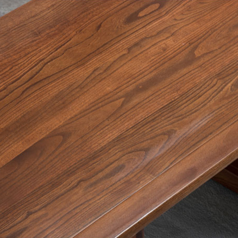 Contemporary Wood Office Desk Rectangular Shape Task Desk with 2 Drawers for Home Clearhalo 'furn' 'furn_office_desk' 'Furniture' 'Office Desks' 'Office Furniture' 'office_desk' 7429128