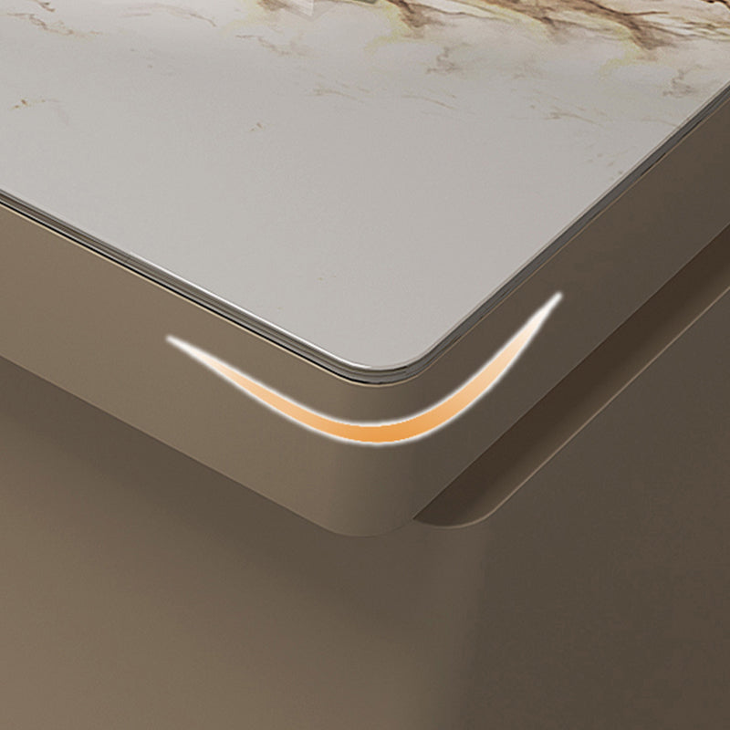 Escritorio de oficina de piedra rectangular escritorio de estilo moderno con 6 cajones