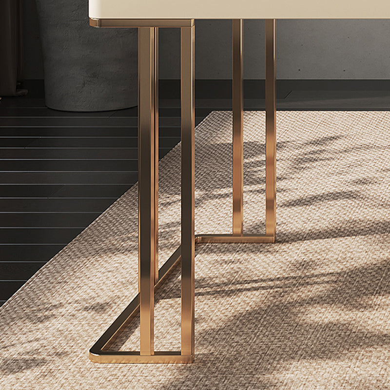 Escritorio de oficina de piedra rectangular escritorio de estilo moderno con 6 cajones