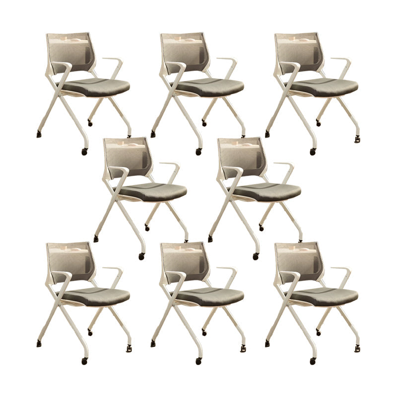 Sedia da ufficio ad armi fissa nessuna sedia da scrivania moderna ergonomica con ruote