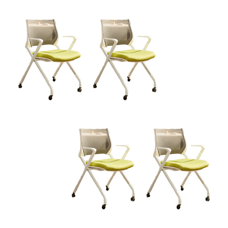 Sedia da ufficio ad armi fissa nessuna sedia da scrivania moderna ergonomica con ruote