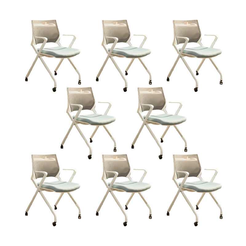 Sedia da ufficio ad armi fissa nessuna sedia da scrivania moderna ergonomica con ruote