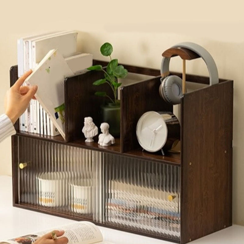 Libreria verticale chiusa con libreria contemporanea con armadi