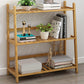 Contemporary Open Back Bamboo Bookshelf Ladder Bookcase with Shelves 28"L x 12"W x 26"H Clearhalo 'Bookcases' 'furn' 'furn_bookcases' 'Furniture' 'Office Furniture' 7429588