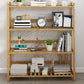 Contemporary Open Back Bamboo Bookshelf Ladder Bookcase with Shelves Clearhalo 'Bookcases' 'furn' 'furn_bookcases' 'Furniture' 'Office Furniture' 7429589