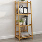 Contemporary Open Back Bamboo Bookshelf Ladder Bookcase with Shelves 16"L x 13"W x 37"H Clearhalo 'Bookcases' 'furn' 'furn_bookcases' 'Furniture' 'Office Furniture' 7429592