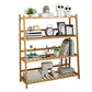 Contemporary Open Back Bamboo Bookshelf Ladder Bookcase with Shelves Clearhalo 'Bookcases' 'furn' 'furn_bookcases' 'Furniture' 'Office Furniture' 7429593