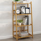 Contemporary Open Back Bamboo Bookshelf Ladder Bookcase with Shelves 20"L x 13"W x 37"H Clearhalo 'Bookcases' 'furn' 'furn_bookcases' 'Furniture' 'Office Furniture' 7429594